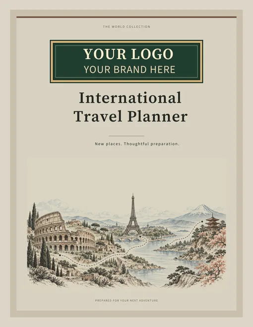 International Travel Planner illustrated agency cover