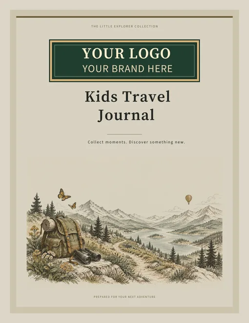 Kids Travel Journal illustrated agency cover