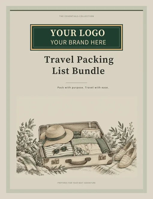 Travel Packing List Bundle illustrated agency cover